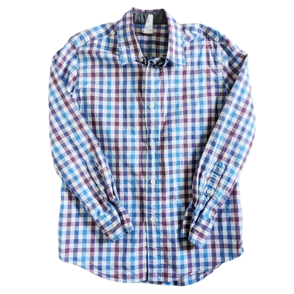 Crewcuts boys checkered button down collared shirt size 10 - Picture 1 of 3